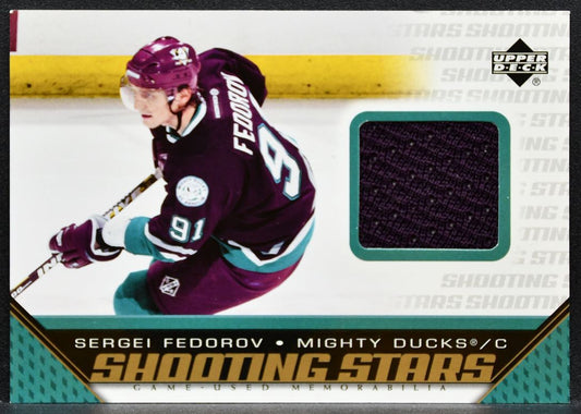 2005-06 Upper Deck Shooting Stars Sergei Fedorov S-SF Ducks Jersey 6388