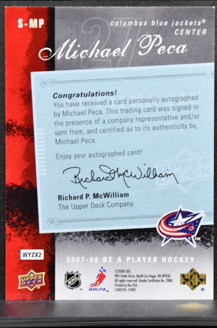 2007-08 UD Be a Player Signatures Michael Peca S-MP Auto 6591