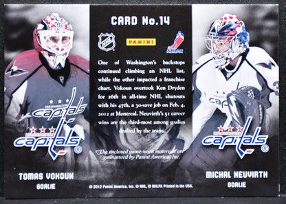 2012-13 Panini Prime Combos Dual Jerseys Neuvirth/Vokoun 15/50 Patch 7942