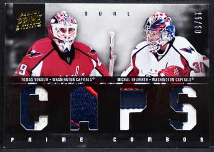 2012-13 Panini Prime Combos Dual Jerseys Neuvirth/Vokoun 15/50 Patch 7942