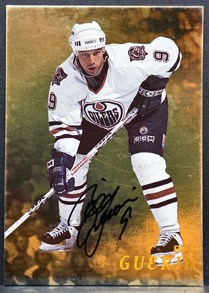 1998-99 Be a Player Autographs Gold Bill Guerin 53 Edmonton Oilers Auto 9749