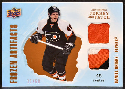 2008-09 UD Artifacts Frozen  / Patch Combo Briere FAD-DB Flyers 11/50 Patch 3930