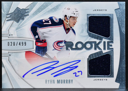 2013-14 SPx Rookie Auto Dual Jersey Ryan Murray Blue Jackets Auto Jersey 8610
