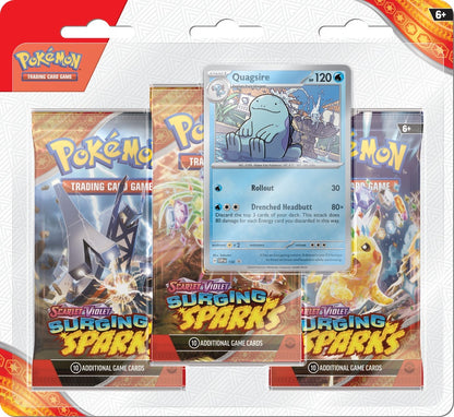 Pokemon Sv8 Surging Sparks 3pk Blister