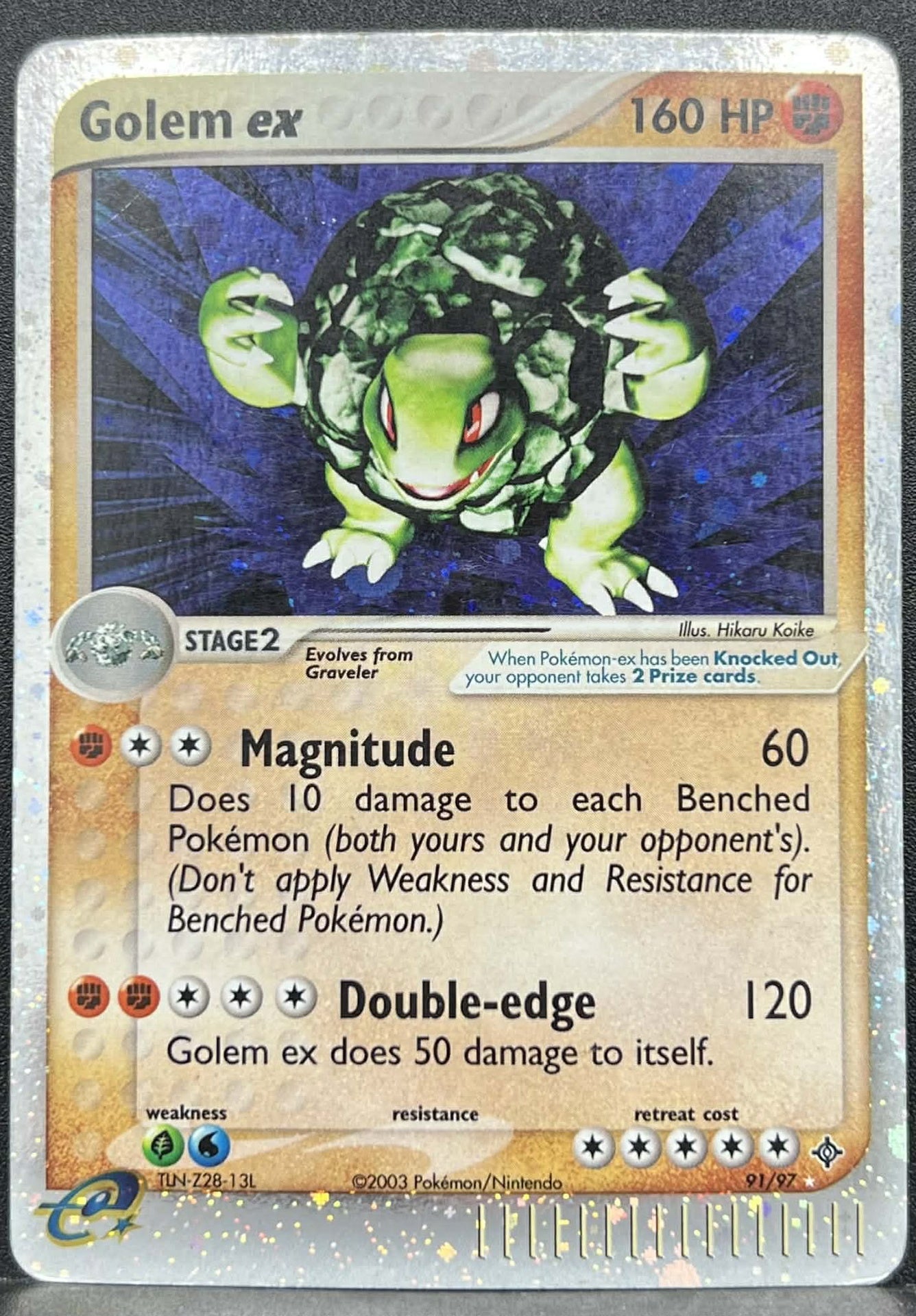 Pokémon TCG Golem ex 91/97 EX Dragon Holo MP