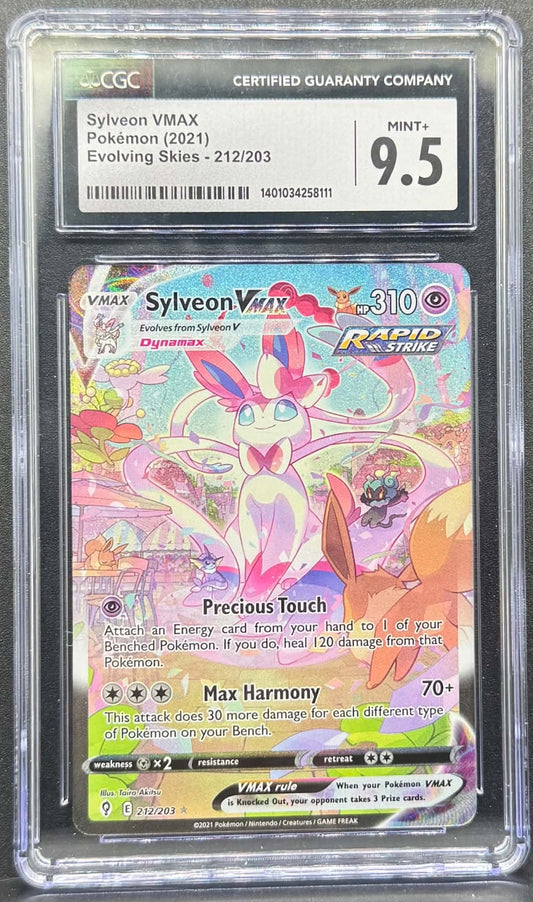 Pokemon TCG Sylveon VMAX Evolving SKies 212/203 CGC 9.5