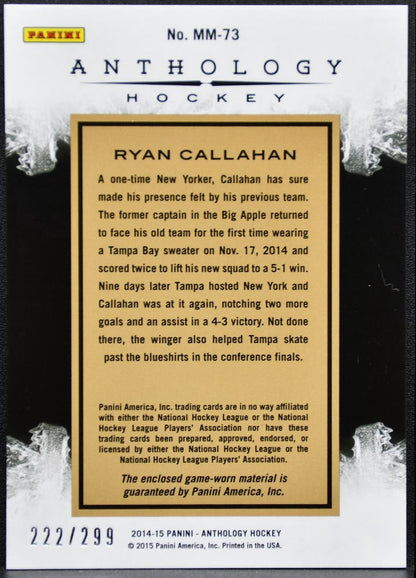 2014-15 Panini Anthology Massive Materials Callahan Lightning /299 Jersey 0122