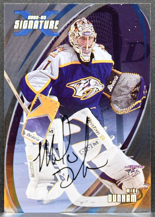 2002-03 Be a Player Signature Series Autographs Mike Dunham Predators Auto 2465