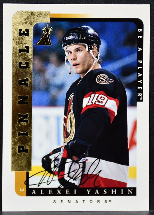 1996-97 Pinnacle Be a Player Auto Alexei Yashin 48 Ottawa Senators Auto