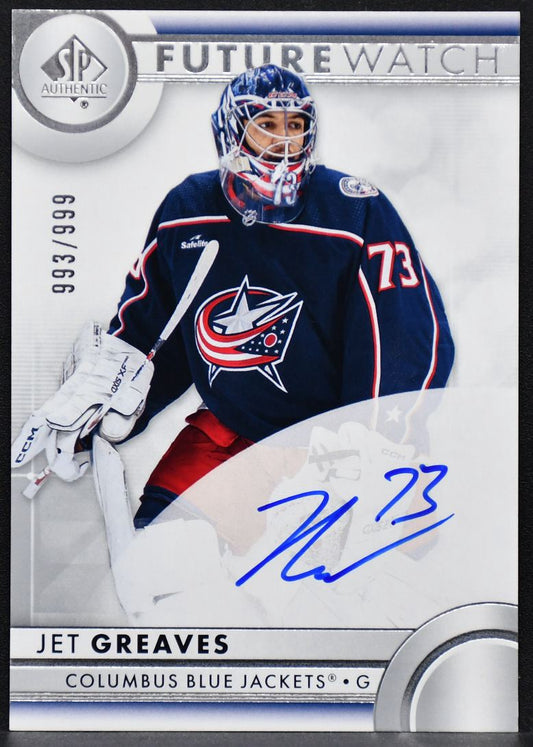 2023-24 SP Authentic Future Watch Auto Jet Greaves 155 RC Auto 993/999