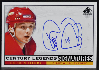 2020-21 SP Signature Edition Legends Century Theoren Fleury CL-TF Auto