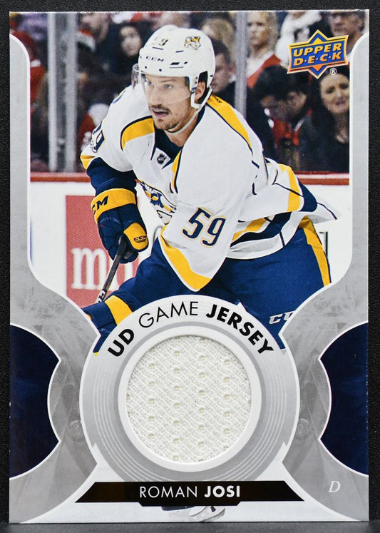 2017-18 UD Series 1 UD Game Jerseys Roman Josi GJ-JO Predators Jersey 4909