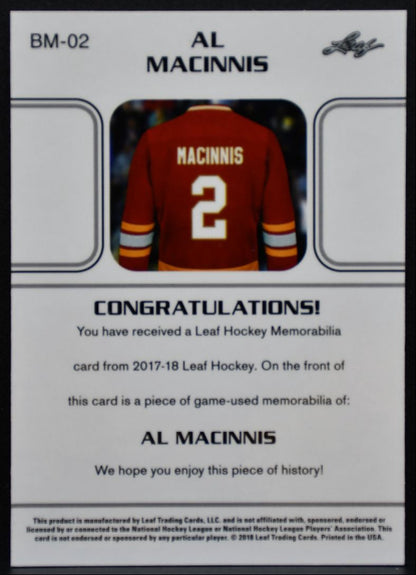 2017-18 Leaf 1990 Memorabilia Al MacInnis BM-02 Jersey 5395