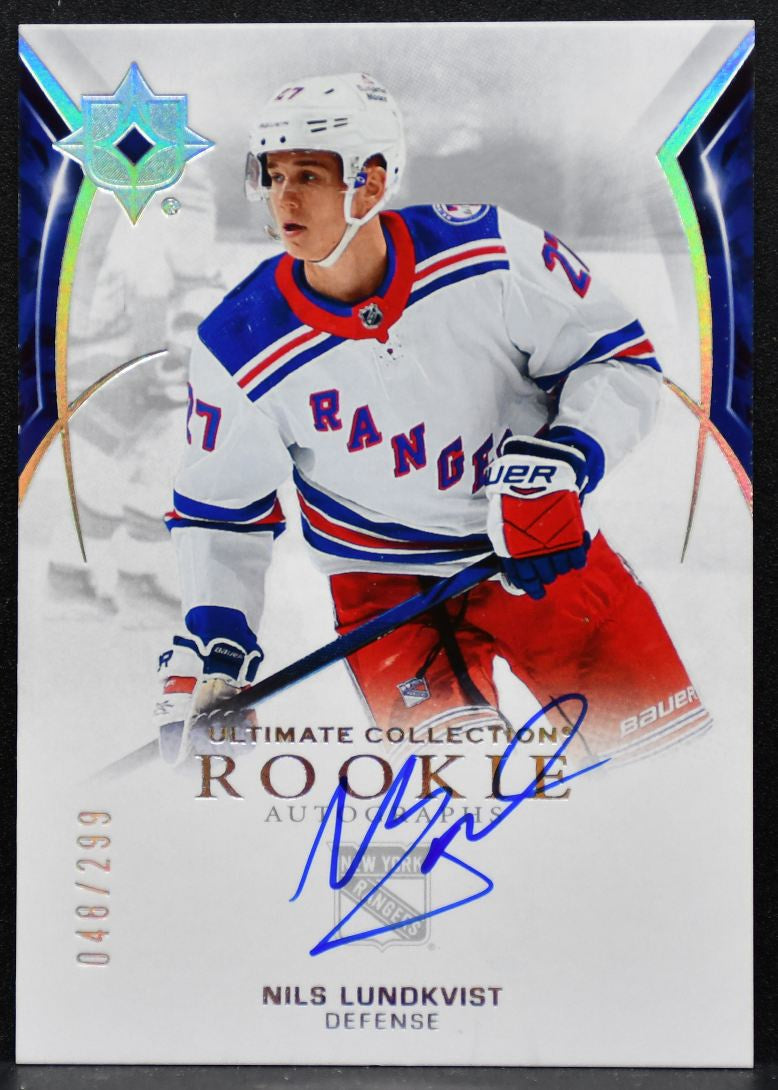 2021-22 UD Ultimate Collection Rookie Auto Lundkvist RC Auto 048/299 6068