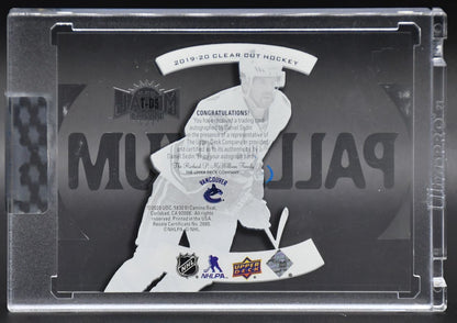 2019-20 UD Clear Cut Palladium Daniel Sedin T-DS Vancouver Canucks Auto