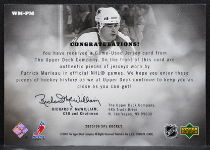 2005-06 SPx Winning Materials Patrick Marleau WM-PM Sharks 276/350 Jersey 0844