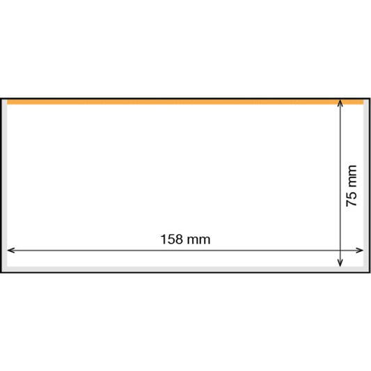Banknote sleeves, BASIC 158, 158 x 75 mm, pack of 50
