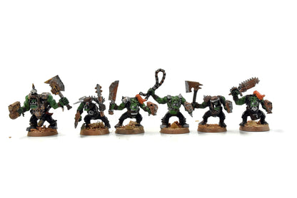 ORKS 12 Ork Boyz With Nob #7 WELL PAINTED 40K