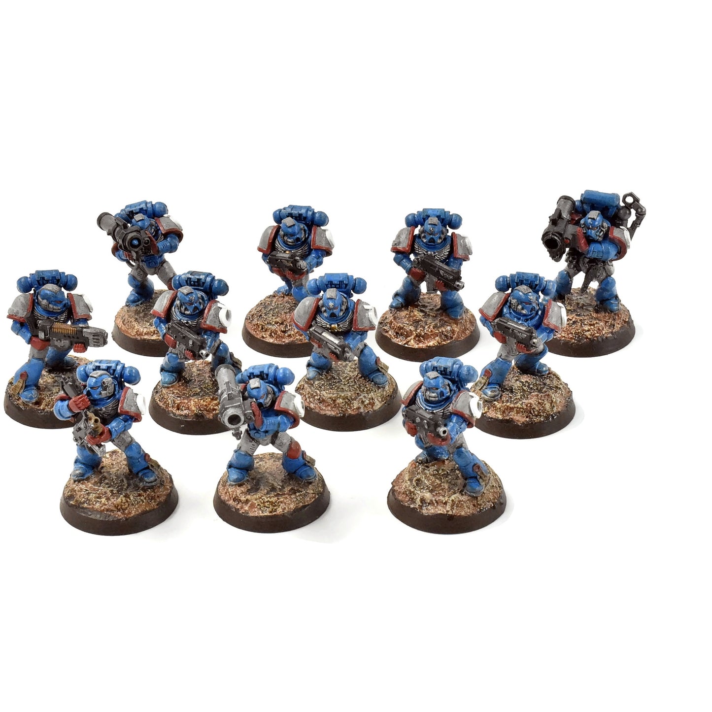 SPACE MARINES 11 Tactical Marines #2 WELL PAINTED Warhammer 40K