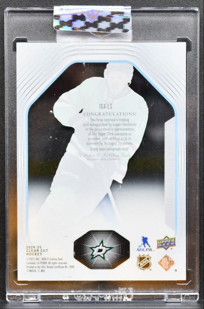 2024-25 Upper Deck Clear Cut 00 Ice Gallery Logan Stankoven Stars RC Auto 2508