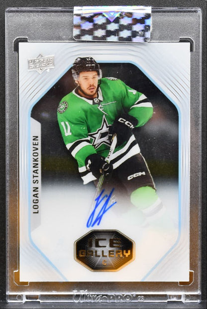 2024-25 Upper Deck Clear Cut 00 Ice Gallery Logan Stankoven Stars RC Auto 2508