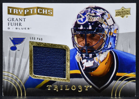 2014-15 UD Trilogy Tryptichs Grant Fuhr T-NET3 St. Louis Blues Goalie Pad 2530
