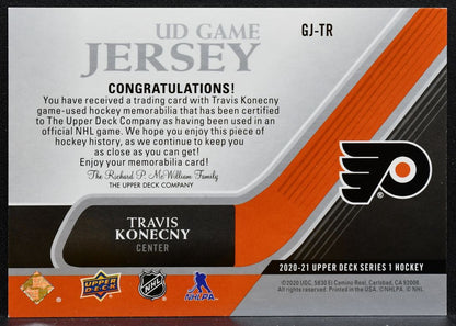 2020-21 Upper Deck UD Game Jersey Travis Konecny GJ-TR Flyers Jersey 0963