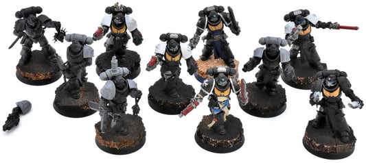 SPACE MARINES 10 Black Templars Primaris Crusader Squad #1 Warhammer 40K