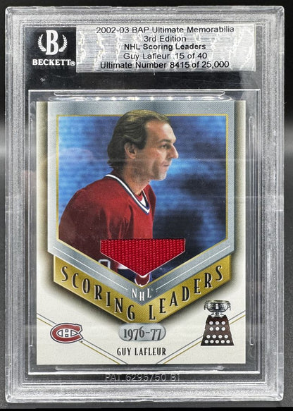 2002-03 Ultimate Memorabilia 3rd Edition Nhl Scoring Guy Lafleur /40 Jersey