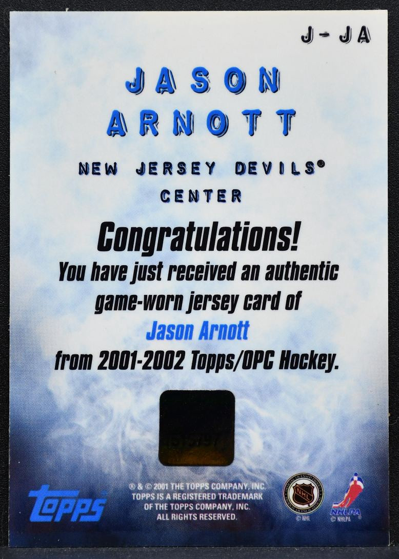 2001-02 Topps Jersey Jason Arnott J-JA Dallas Stars Jersey 2508