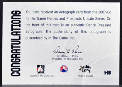 2008-09 In The Game Heroes and Prospects Autographs Brassard Auto 4934
