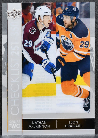 2022-23 UD Series 2 Checklist MacKinnon/Draisaitl Avalanche/Oilers 8457