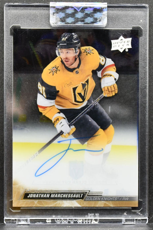 2022-23 Upper Deck Clear Cut Jonathan Marchessault Golden Knights Auto 1559