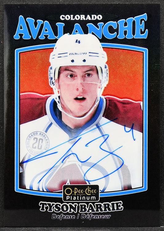 2016-17 OPC Platinum Retro Rainbow Black Autographs Tyson Barrie Auto 9842