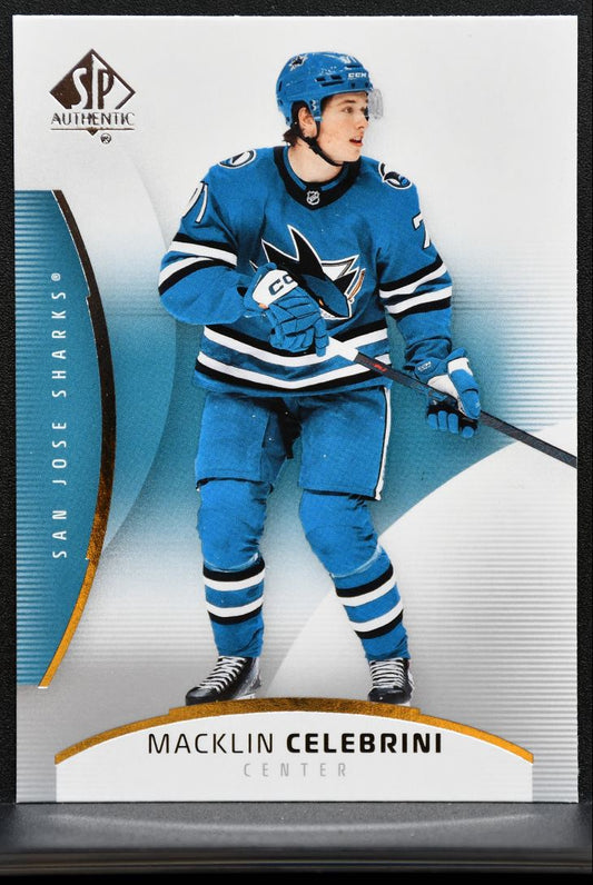 2025-26 SP Authentic Macklin Celebrini 26 San Jose Sharks 1303