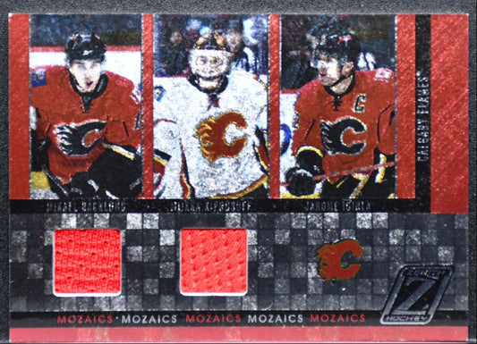2010-11 Panini Zenith Mozaics Backlund/Kiprusoff/Iginla Flames Jersey 4831