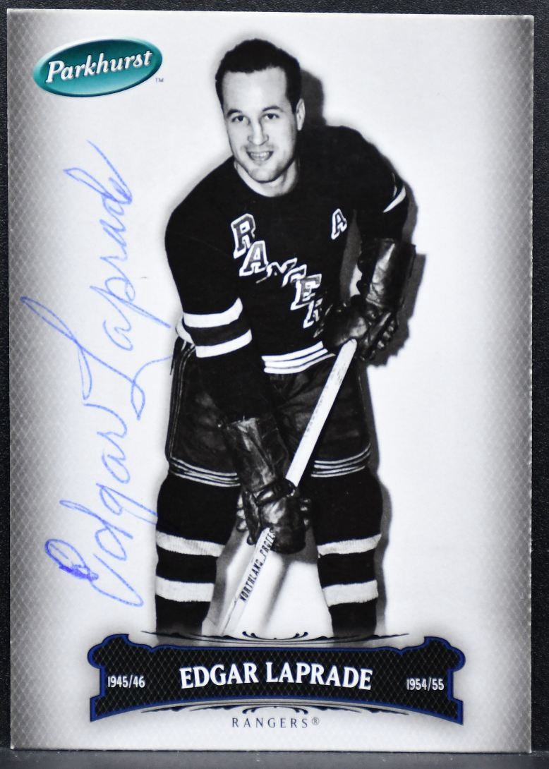 2006-07 Parkhurst no authentification Edgar Laprade New York Rangers Auto 7393