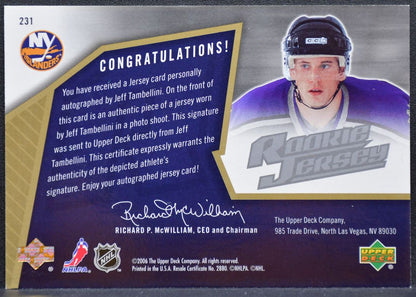 2005-06 SPx Rookie Jersey Auto Tambellini RC Auto 1463/1999 Jersey 0868