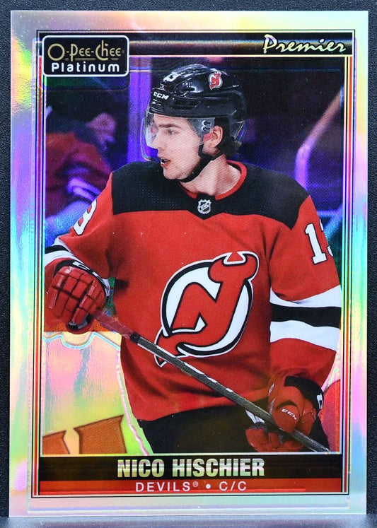 2020-21 O-Pee-Chee Platinum Premier Nico Hischier P-10 New Jersey Devils 8587