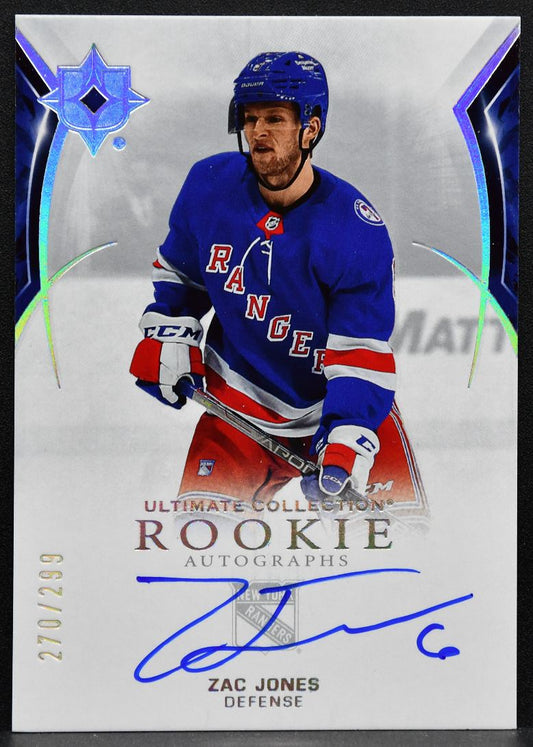 2021-22 UD Ultimate Collection Rookie Auto Zac Jones Rangers RC Auto 3260