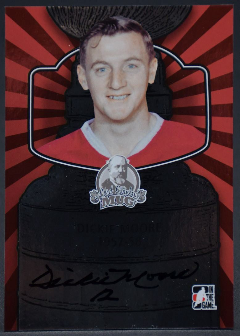 2013-14 In The Game Lord Stanley's Mug Autographs Dickie Moore A-DM4 Auto