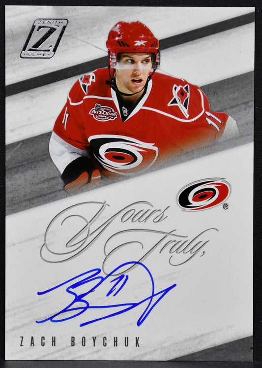 2011-12 Panini Zenith Yours Truly Zach Boychuk ZB Carolina Hurricanes Auto