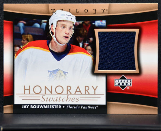 2005-06 UD Trilogy Honorary Swatches Jay Bouwmeester HS-JB Panthers Jersey 2996