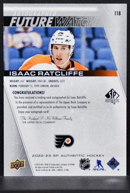 2022-23 SP Authentic Future Watch Auto Isaac Ratcliffe RC Auto 701/999 5128