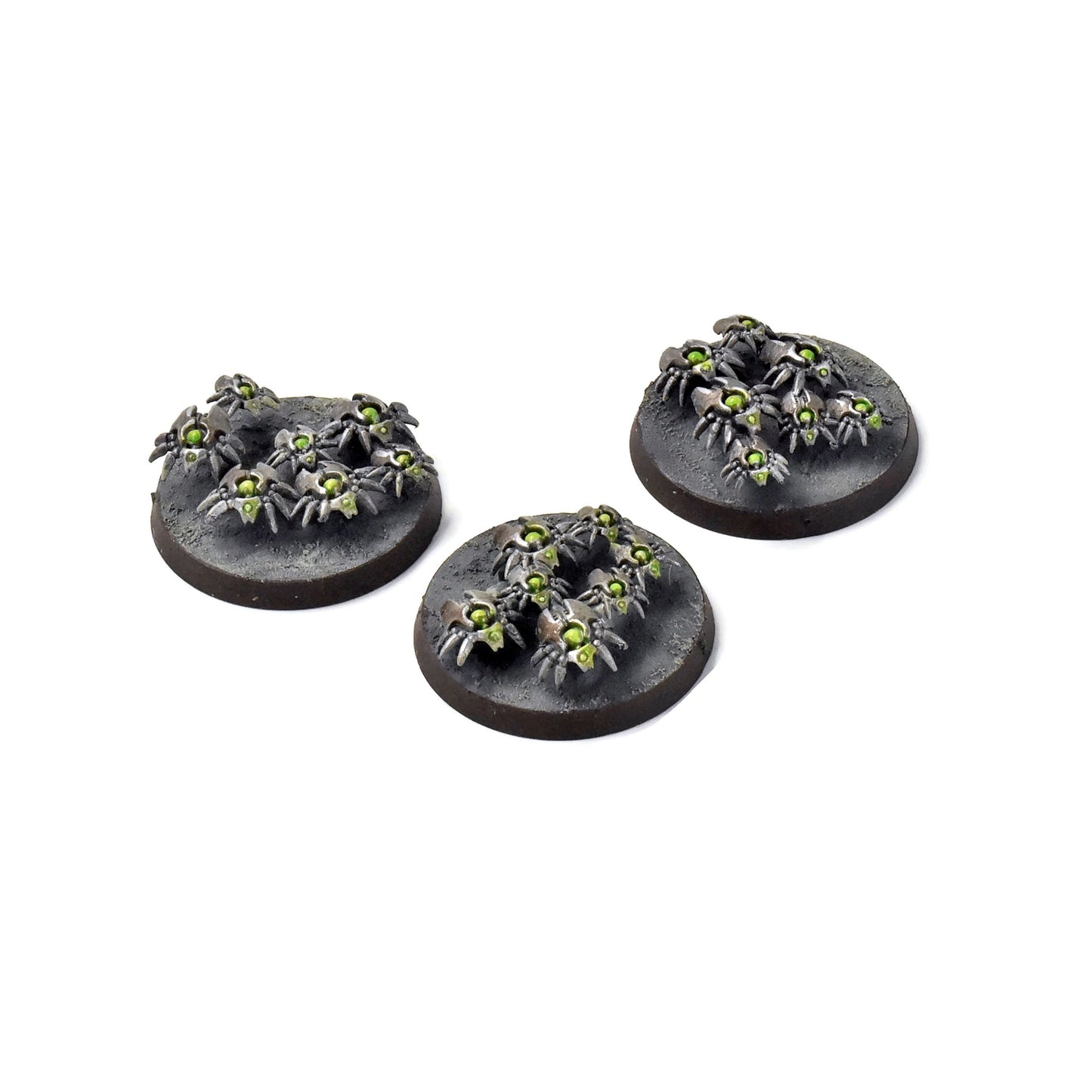 NECRONS 3 Scarab Swarm Bases #1 Warhammer 40K WELL PAINTED