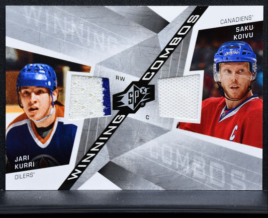 2008-09 SPx Winning Combos Dual Jersey Jari Kurri/Saku Koivu WC-KK Jersey 4016
