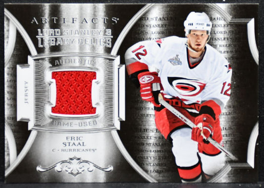 2015-16 UD Artifacts Lord Stanley's Legacy Relics Eric Staal Jersey 4521