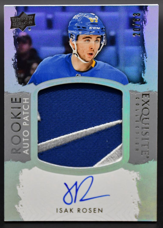 2023-24 UD Exquisite Collection Rosen EC-IR Buffalo Sabres RC Auto /63 Patch