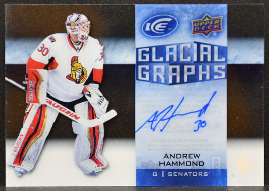 2015-16 Upper Deck Ice Glacial Graphs Autograph Andrew Hammond GG-AH Auto 4501