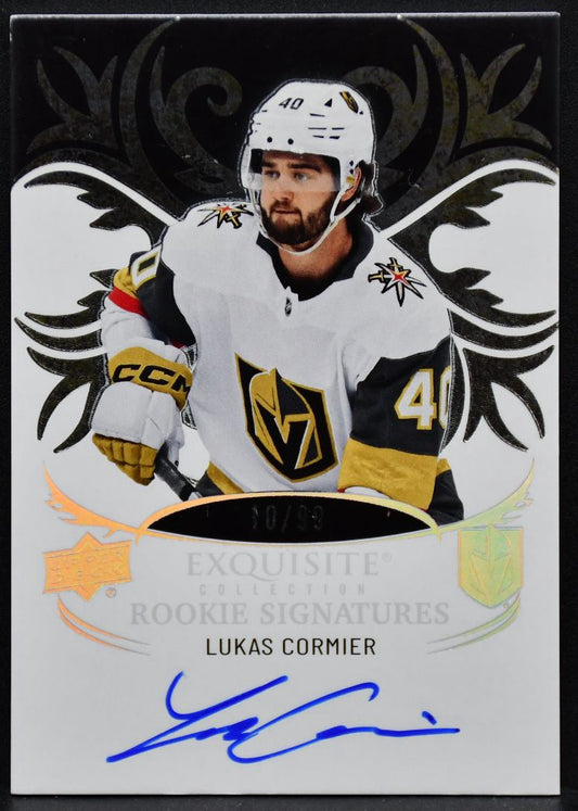 2024-25 UD Ice Exquisite Collection Rookie Signatures Lukas Cormier ERS-LC RC 99